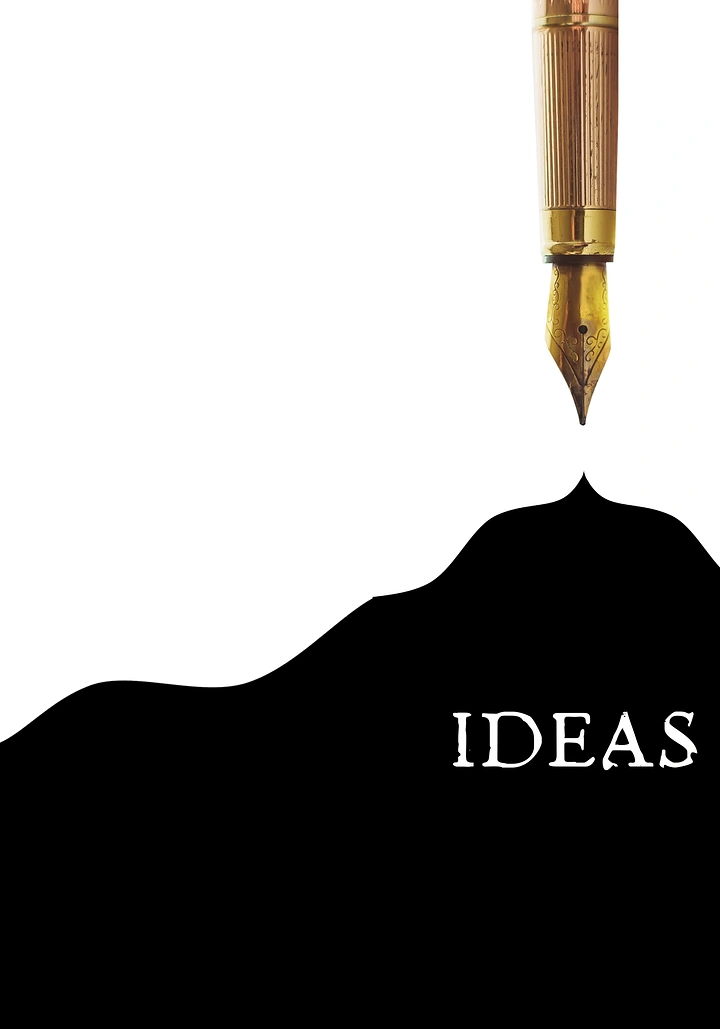 Pens & Writing Instruments creative ad: Nib writes ideas across black landscape