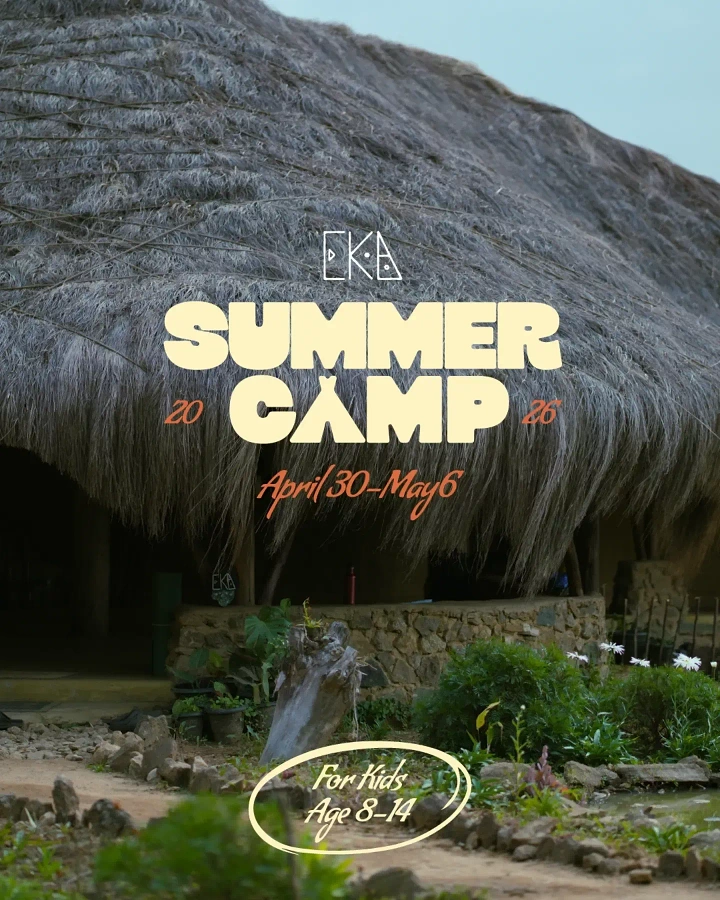 Summer Camps & Kids Activities creative ad: Animal texture becomes summer-camp poster