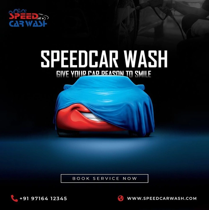 Car Wash & Detailing creative ad: Car cover forms smile, reason to smile