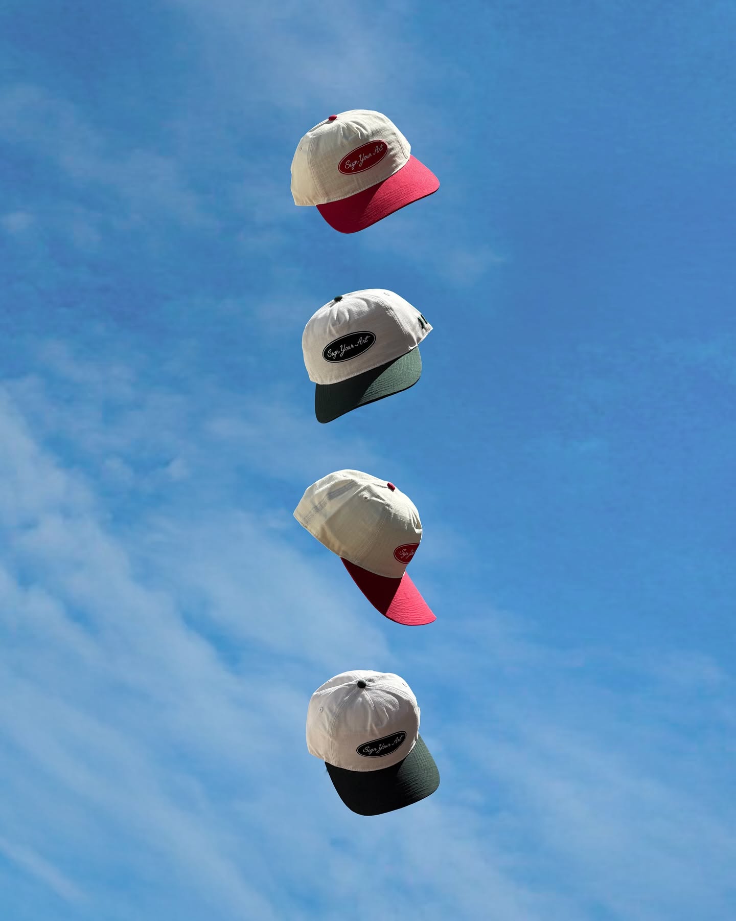 Instagram post: Floating caps create unexpected composition, slide 1