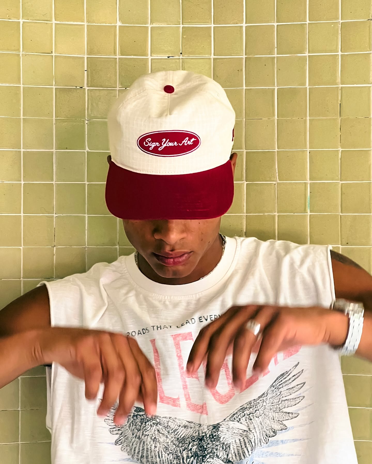 Instagram post: Floating caps create unexpected composition, slide 3