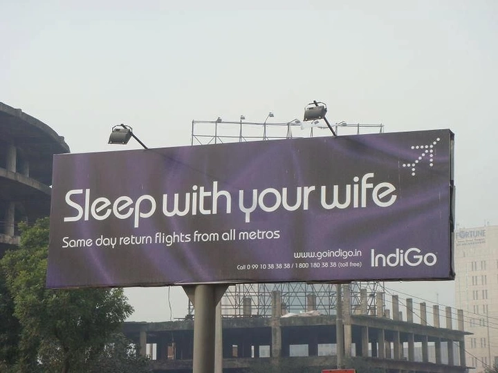 Airlines creative ad: Provocative copy sells return flights
