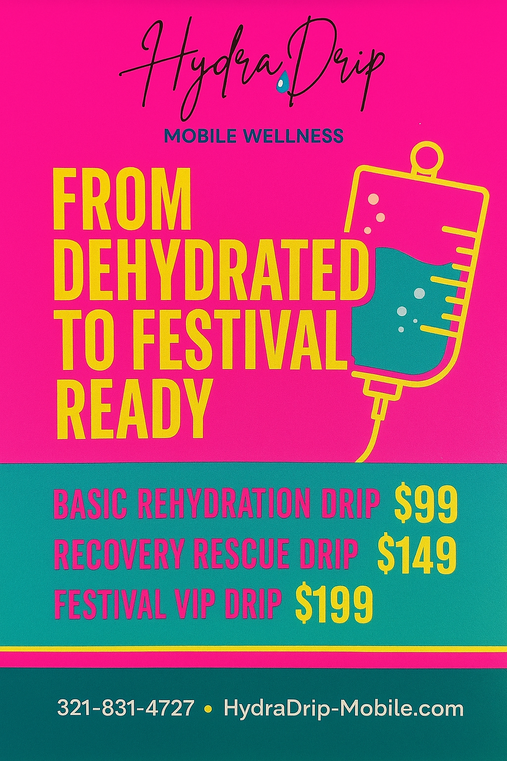 Story: Festival-ready dehydration rescue concept