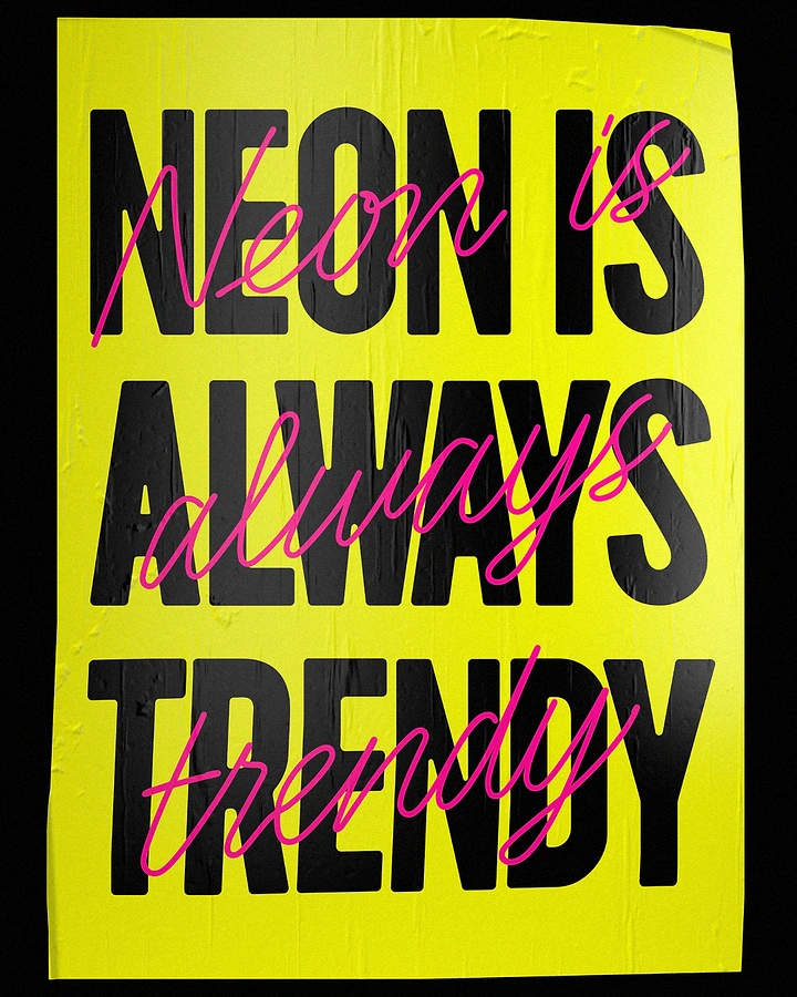 Signage & Sign Makers creative ad: Bold neon typography makes the product message memorable