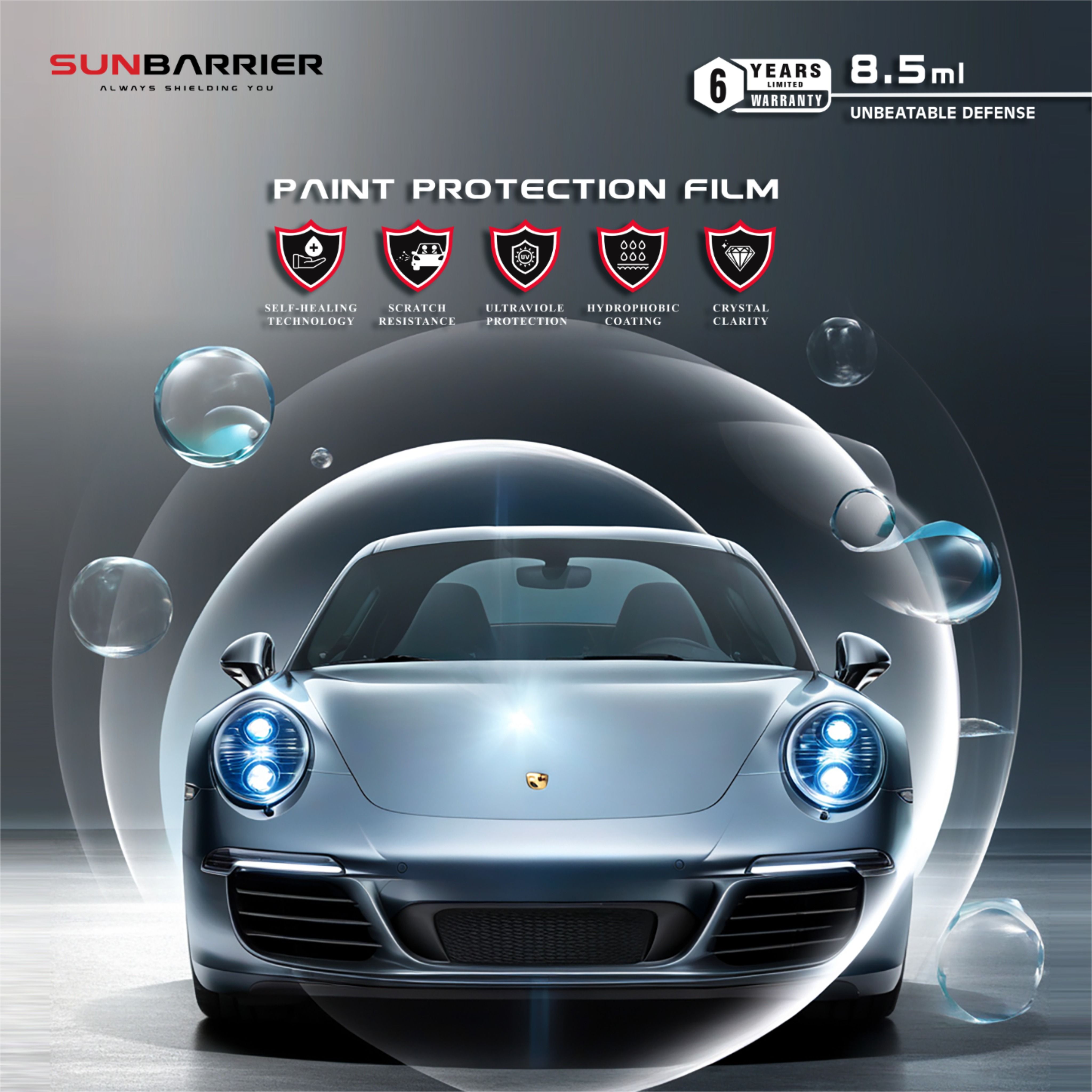 Instagram post: Protective bubble around luxury car