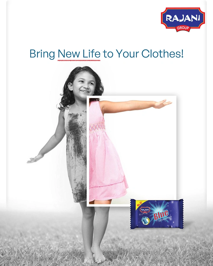 Laundry & Dry Cleaning creative ad: Frame restores colour to dull dress