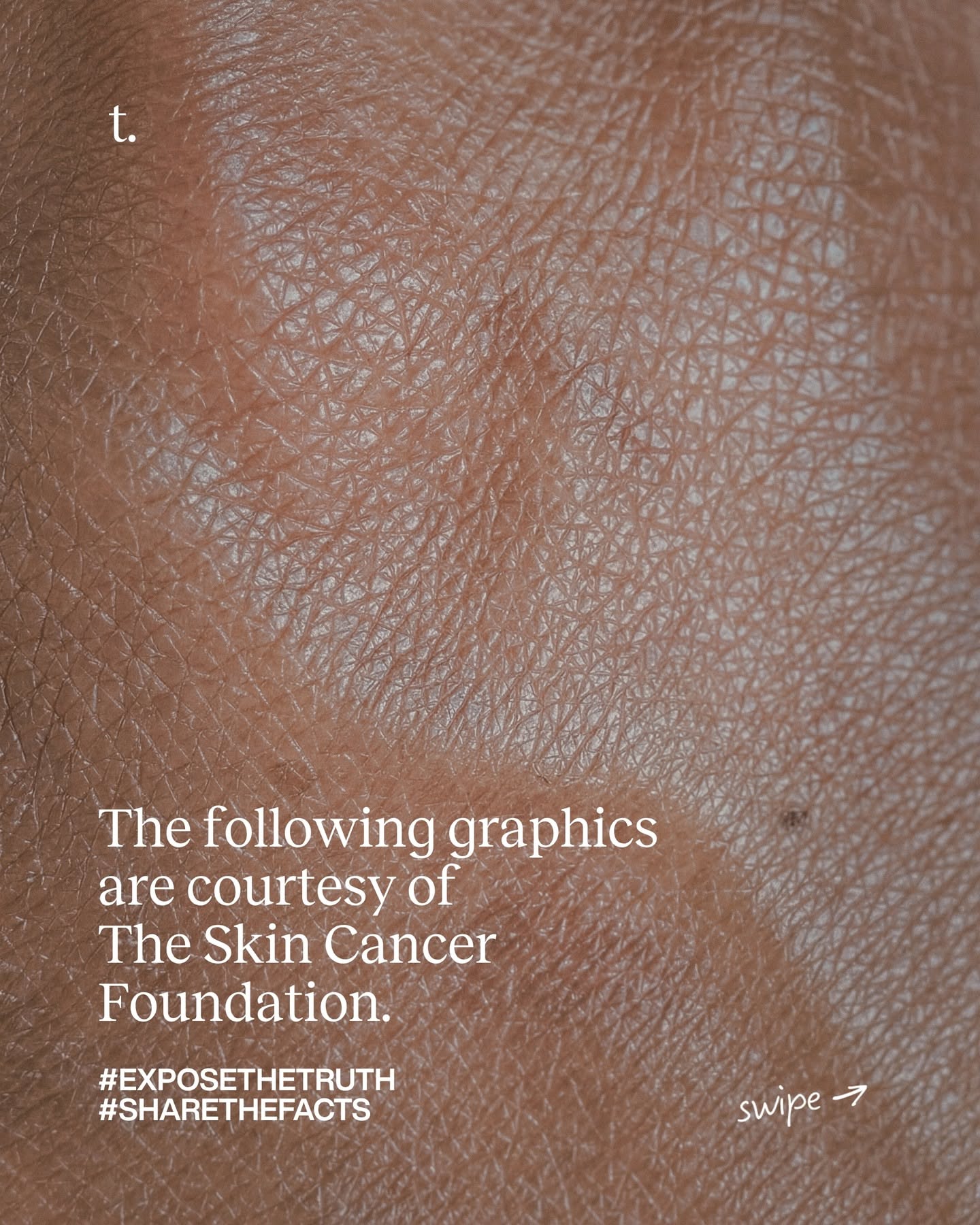 Instagram post: Extreme skin close-up, 'We need to talk', slide 2