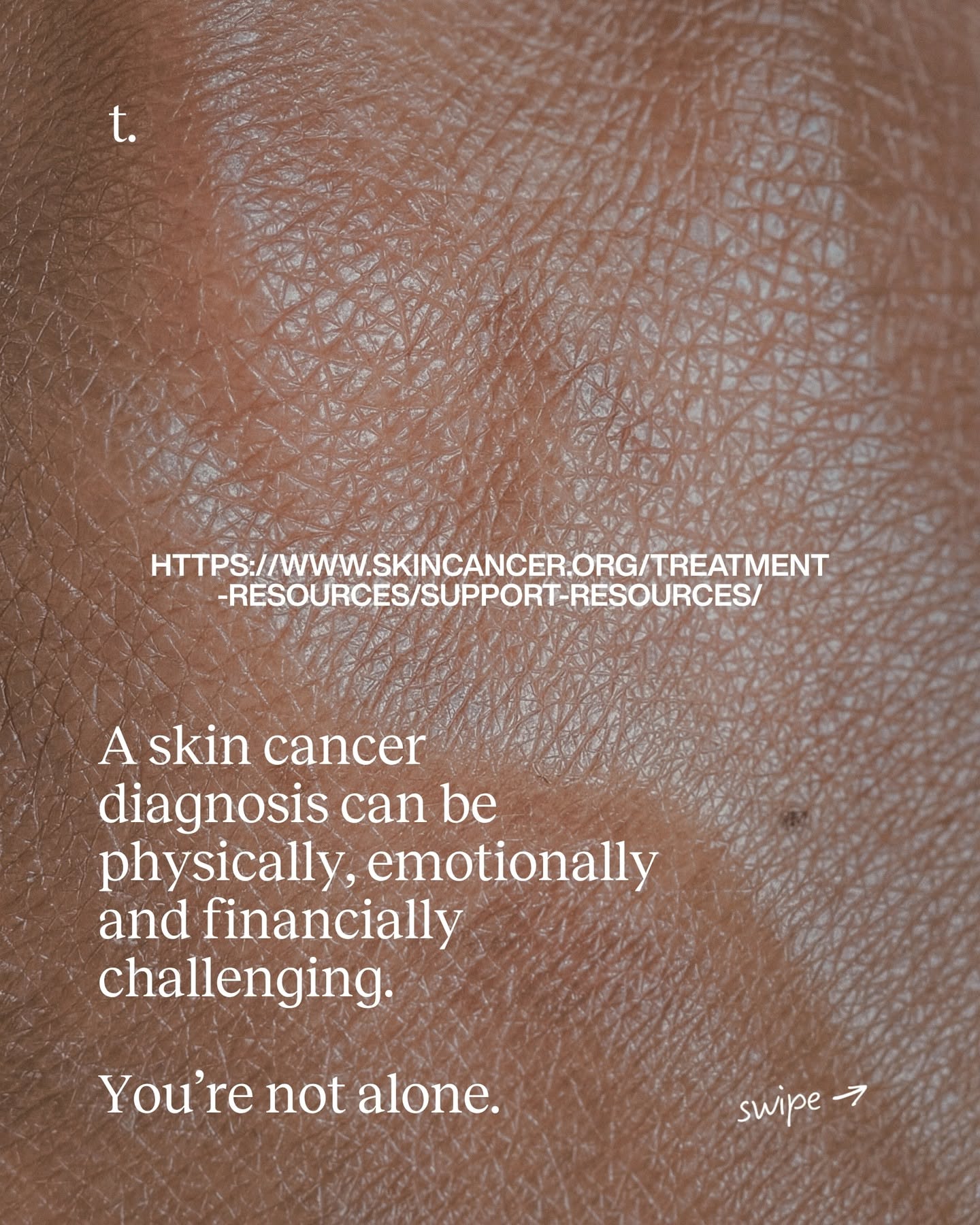 Instagram post: Extreme skin close-up, 'We need to talk', slide 15