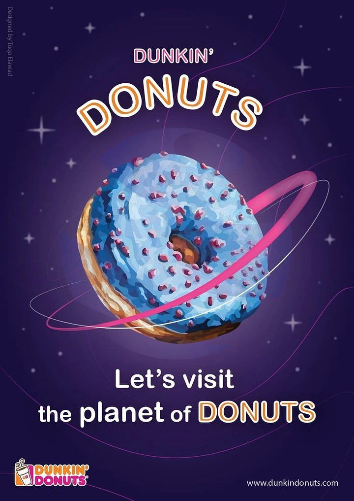 Donut Shops creative ad: Donut becomes a fantastical planet