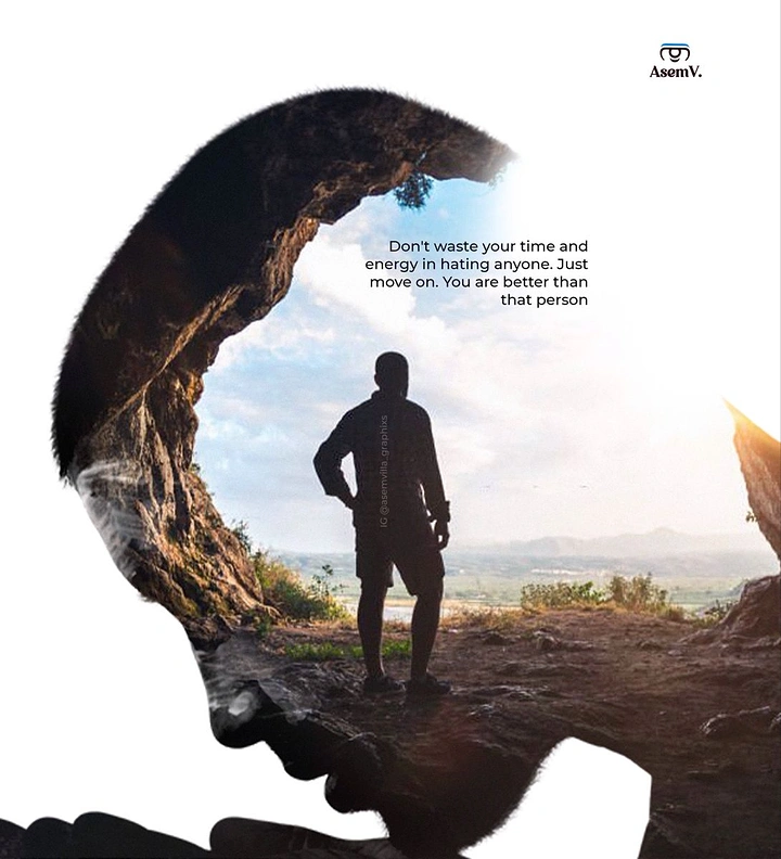 Life & Business Coaches creative ad: Double-exposure cave journey metaphor