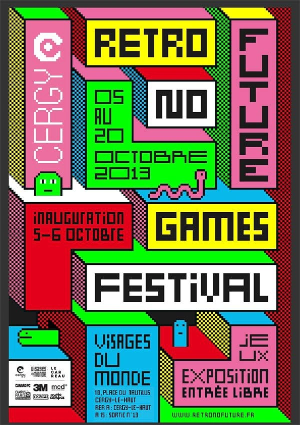 Museums & Art Galleries creative ad: Retro gaming and design festival poster