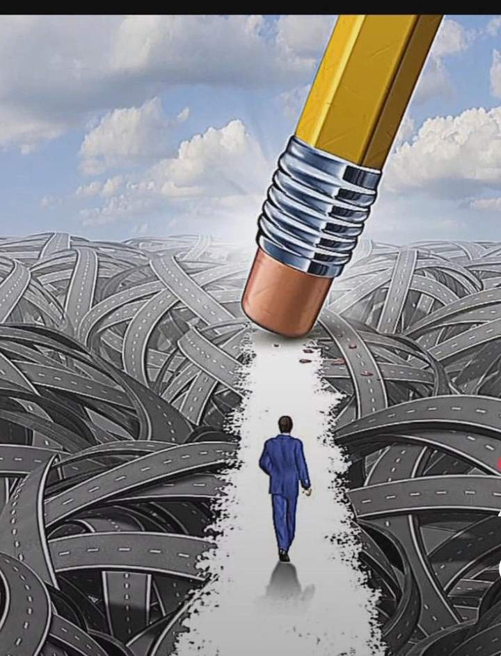 Life & Business Coaches creative ad: Eraser clears maze toward progress