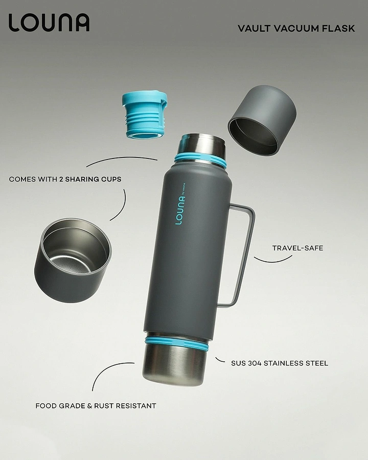 Tumblers, Flasks & Drinkware creative ad: Polished flask product presentation