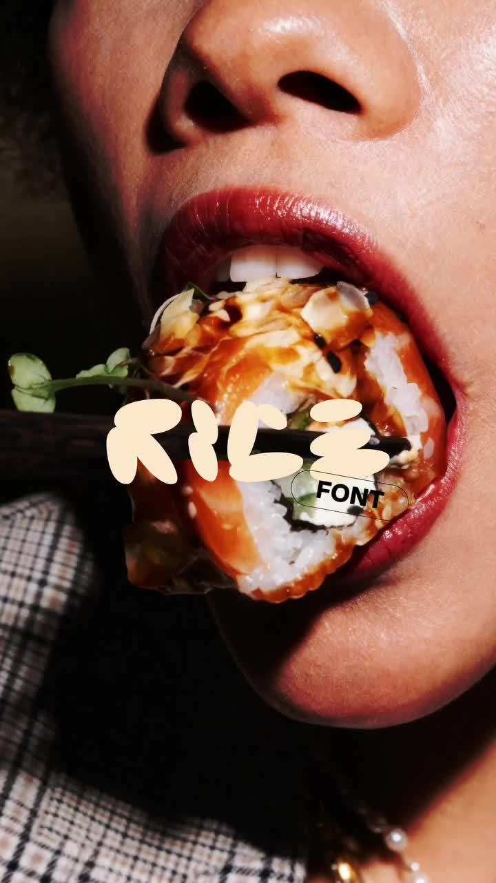 Story: Sushi bite creates bold typographic portrait