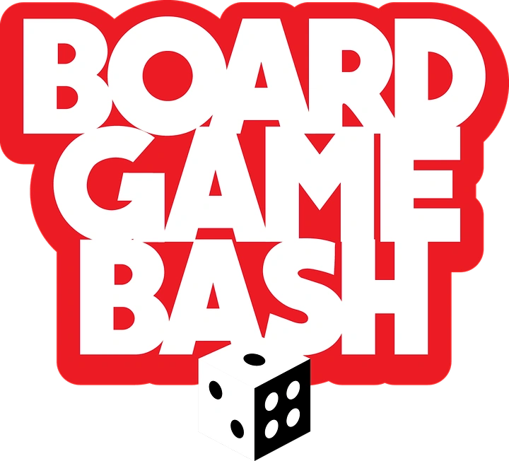 Board Games & Game Cafes creative ad: Playful oversized Board Game Bash type