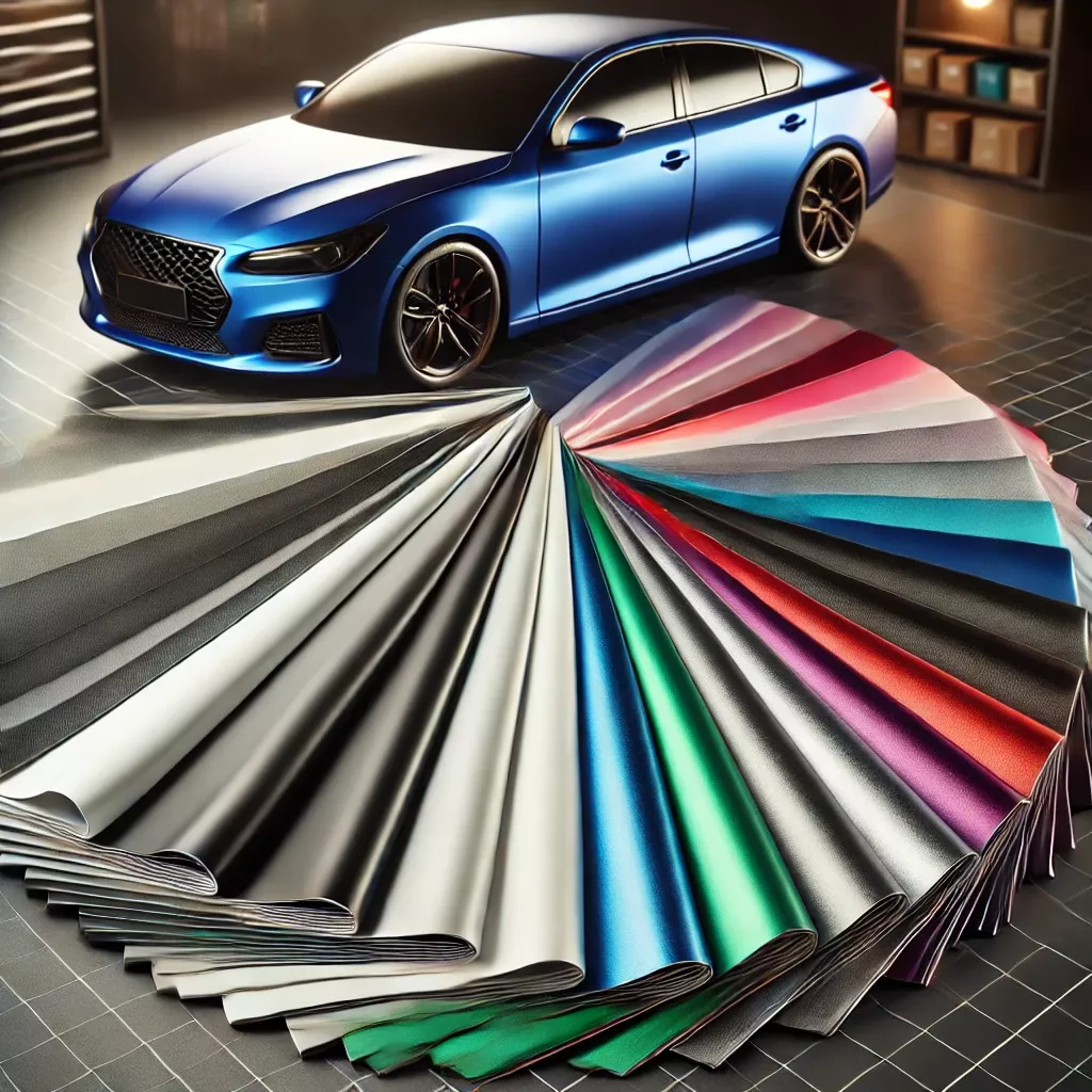 Instagram post: Car emerges from color swatches