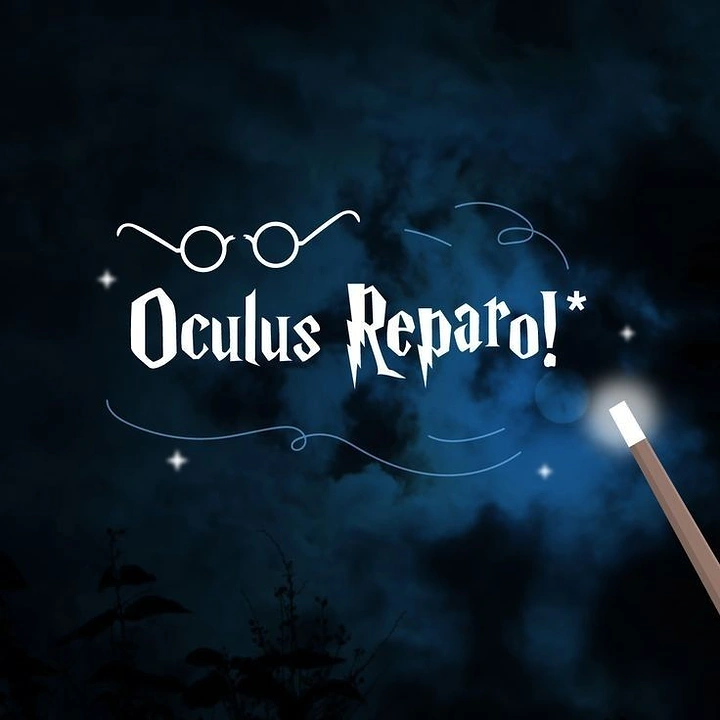 Opticians & Eye Care creative ad: Harry Potter spell pun for glasses repair