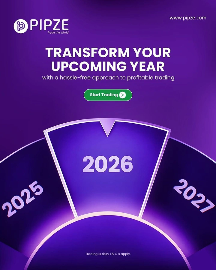Stock Brokers & Investing creative ad: Year dial wheel turning to 2026