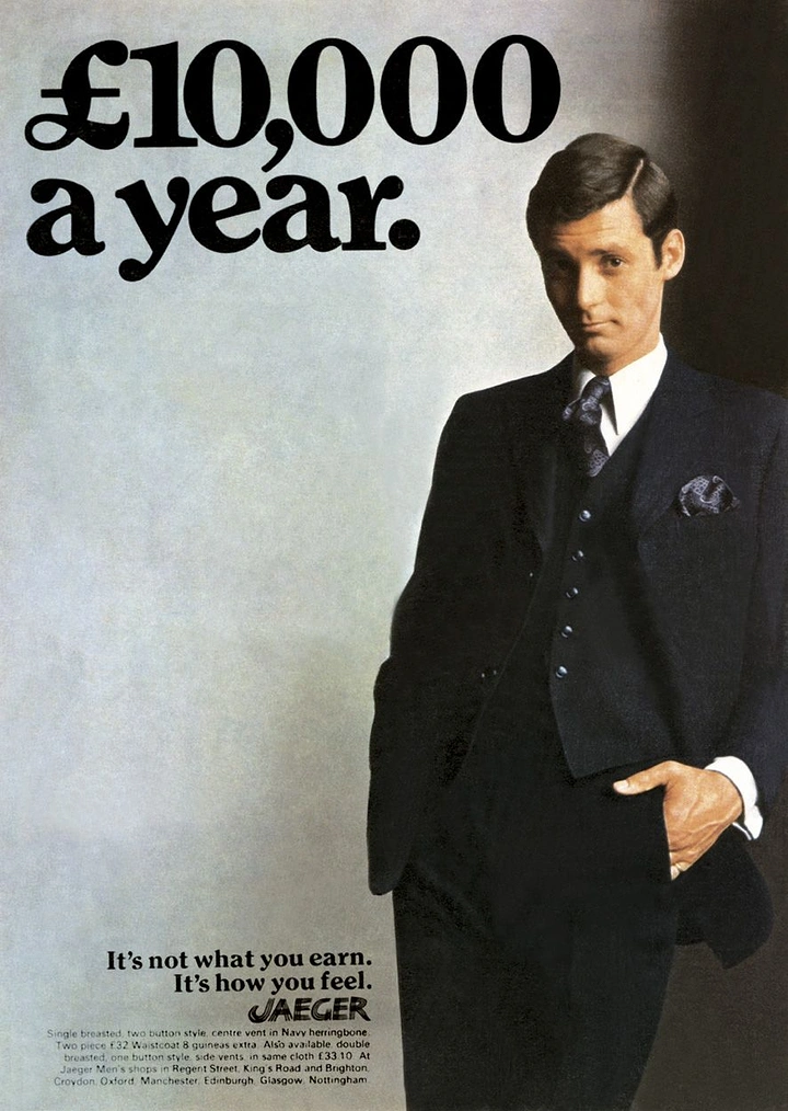 Men's Suits & Formal Wear creative ad: Witty status-driven vintage copy