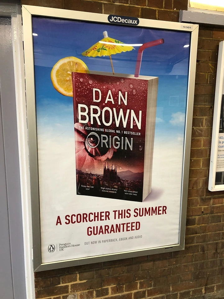 Bookstores creative ad: Book turned into summer cocktail drink