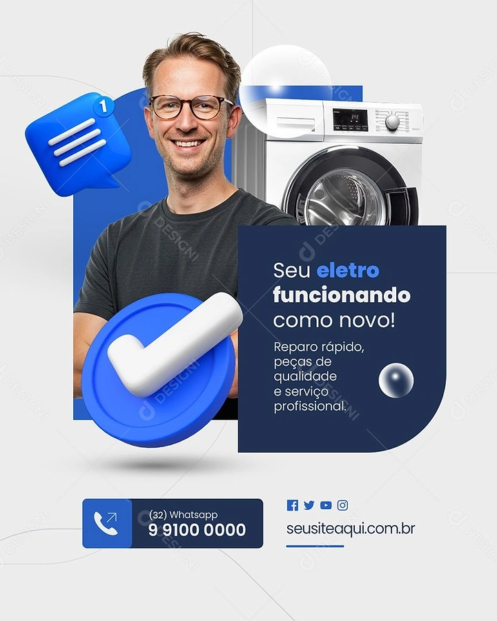 Appliance Repair creative ad: Oversized service switch visual metaphor