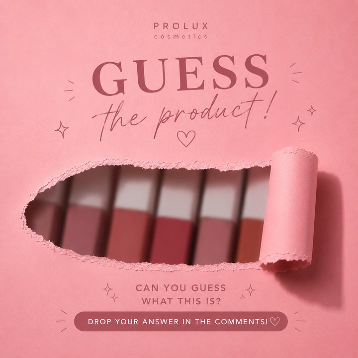 Makeup & Beauty Academies creative ad: Torn-paper reveal creates interactive product guessing
