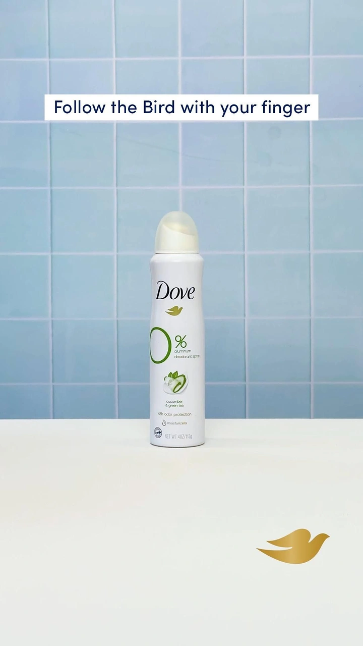 Deodorants & Antiperspirants creative ad: Finger-following interactive product idea