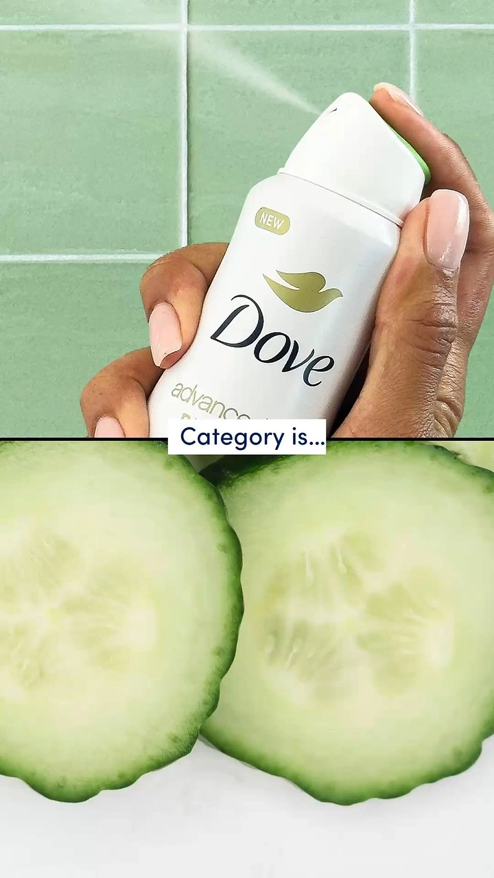 Deodorants & Antiperspirants creative ad: Cucumber split creates product metaphor