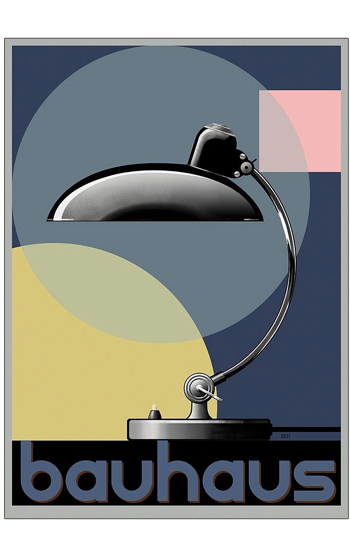 Home Decor creative ad: Sculptural black desk lamp