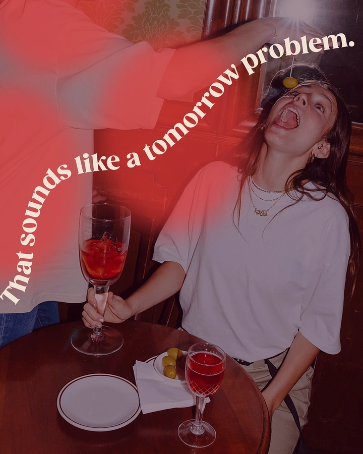 Bars & Pubs creative ad: Witty tomorrow-problem drinking message
