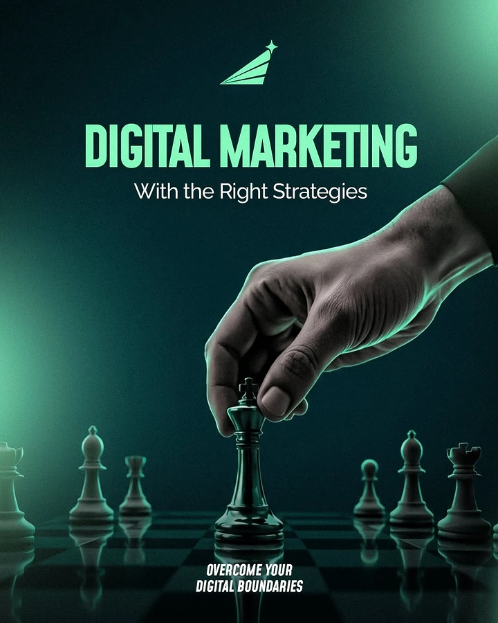 Agency creative ad: Chess hand metaphor for strategy, moody