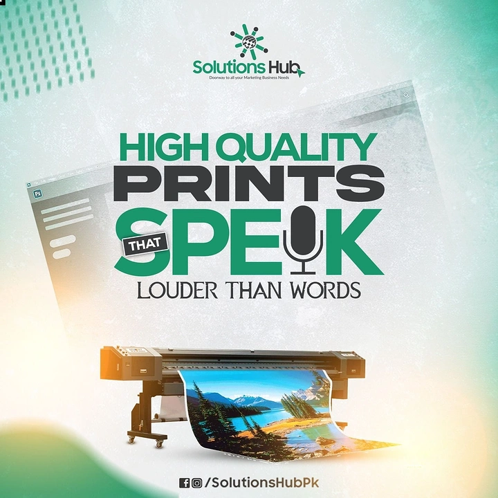 Printing Shops creative ad: Microphone replaces letter: prints speak louder