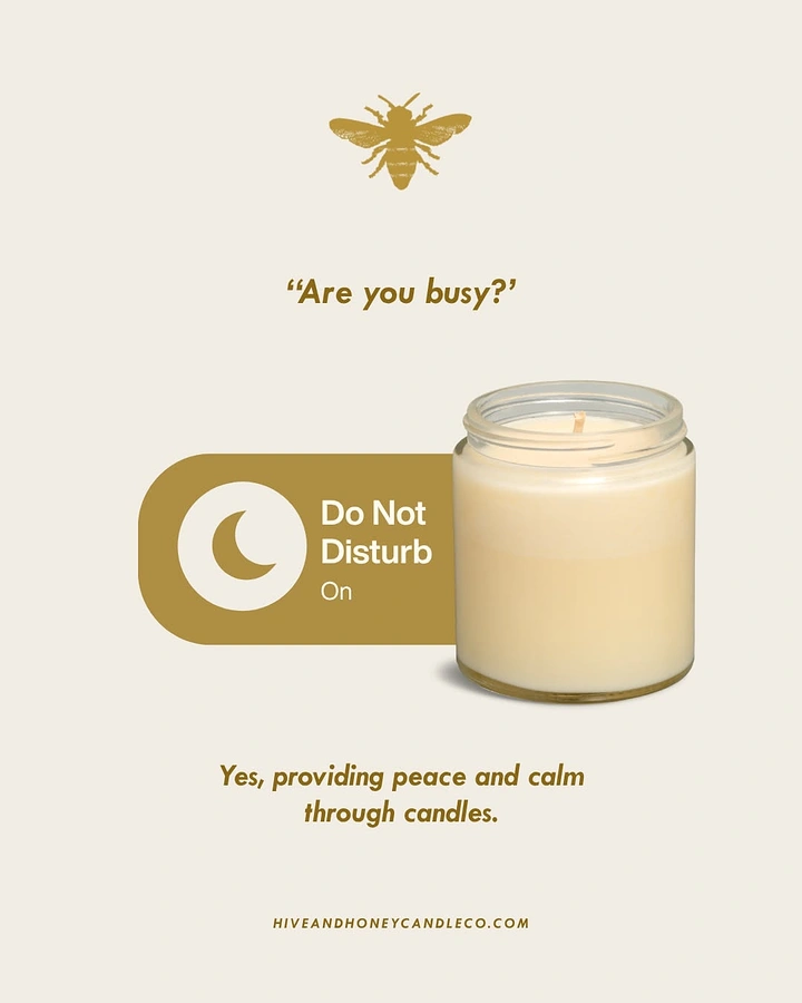 Candles & Home Fragrance creative ad: Do Not Disturb toggle as candle