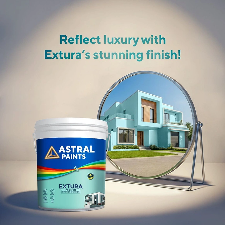 House Painters creative ad: Mirror reflects painted house: 'reflect luxury'