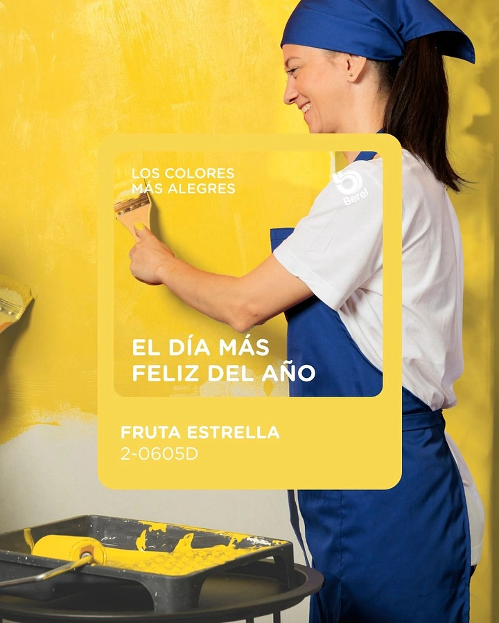 House Painters creative ad: Painter rolling colour onto the swatch card
