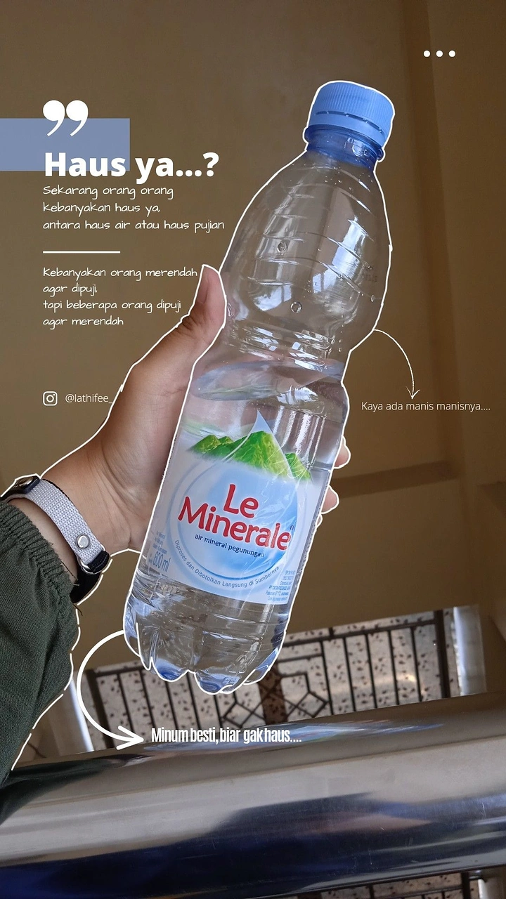 Packaged Drinking Water creative ad: Thirst pun paired with candid bottle scene