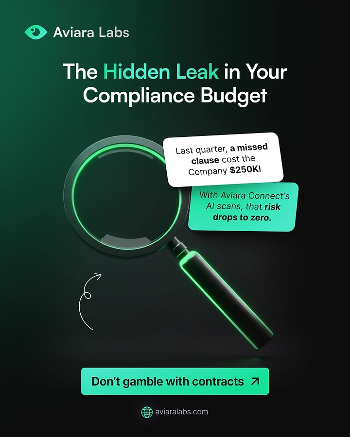 Cybersecurity Companies creative ad: Magnifying glass reveals compliance budget leak