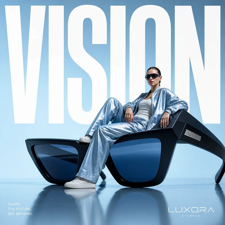 Opticians & Eye Care creative ad: Giant sunglasses turned into lounge chair