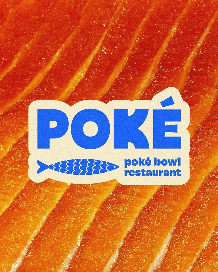 Seafood Restaurants creative ad: Salmon texture becomes bold poster background
