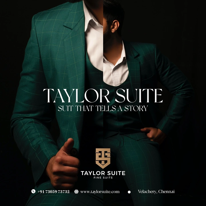 Men's Suits & Formal Wear creative ad: Split portrait visualizes tailored identity