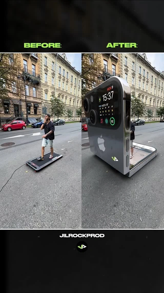 Fitness Equipment Stores creative ad: Clear before-and-after product transformation