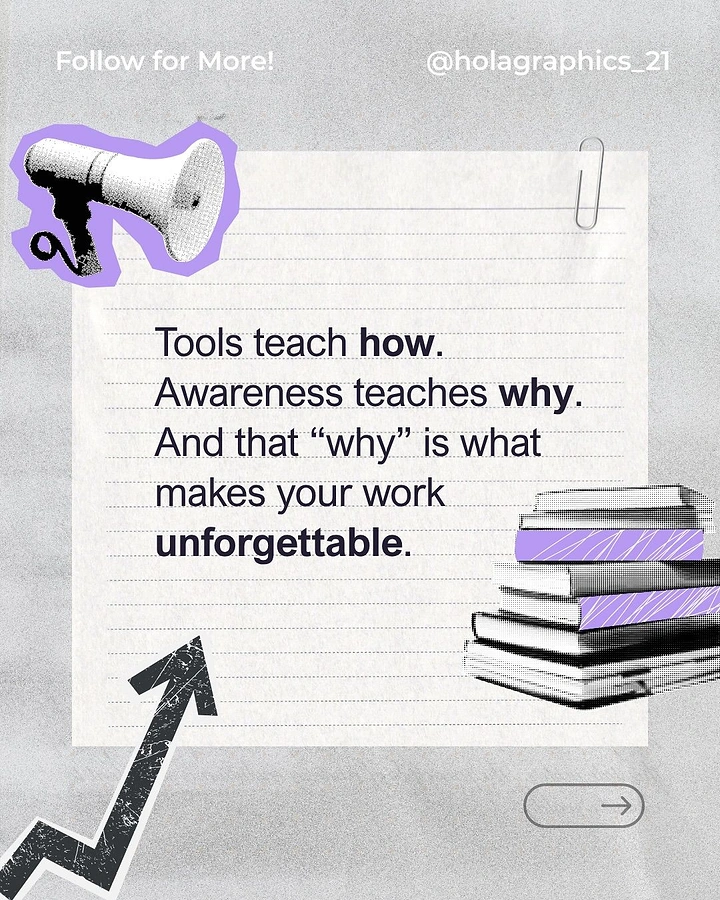 Design & Animation Schools creative ad: Tools-versus-awareness metaphor lands clearly
