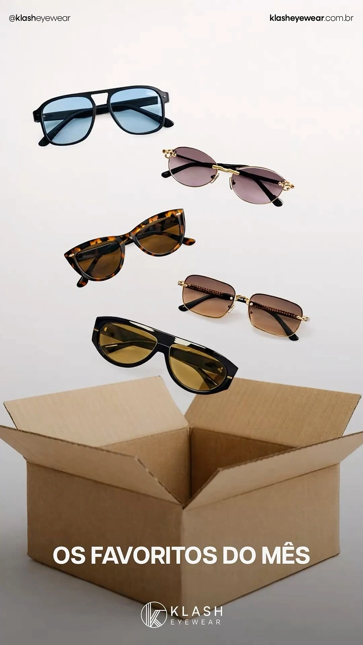 Opticians & Eye Care creative ad: Sunglasses flying out of unboxed carton