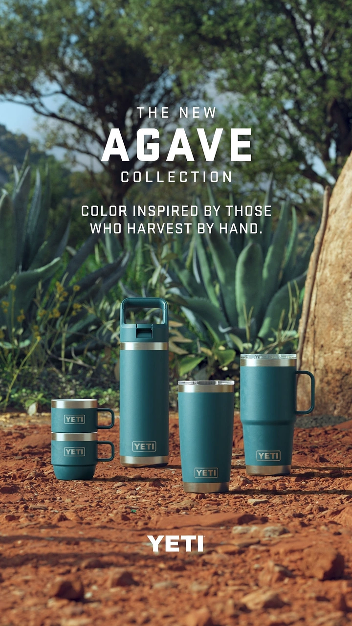 Tumblers, Flasks & Drinkware creative ad: Agave setting anchors collection concept