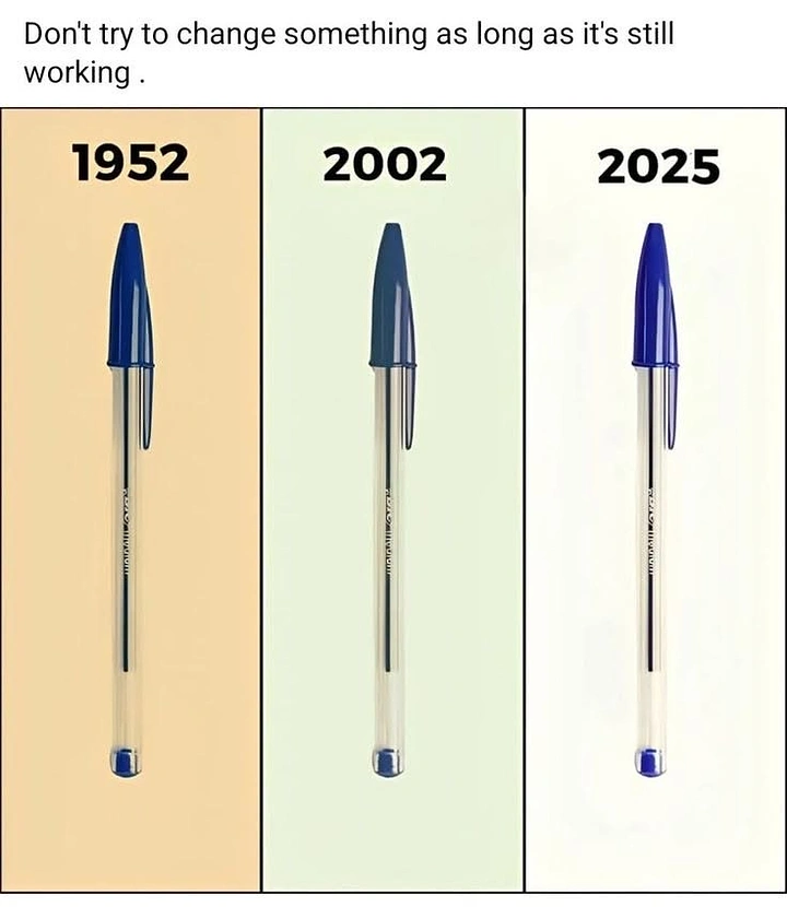 Pens & Writing Instruments creative ad: Pen evolution shown across decades