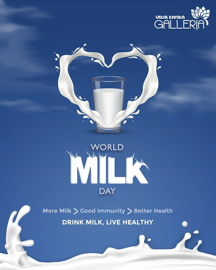 Dairy Brands creative ad: Milk splash forming heart around glass