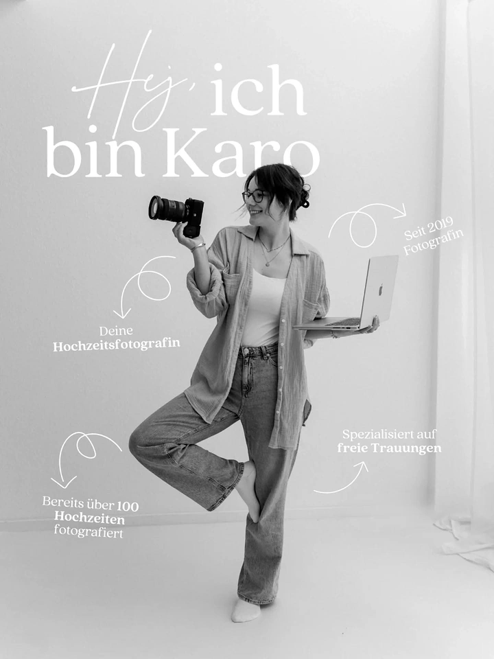 Photography creative ad: Annotated photographer intro with hand-drawn arrows