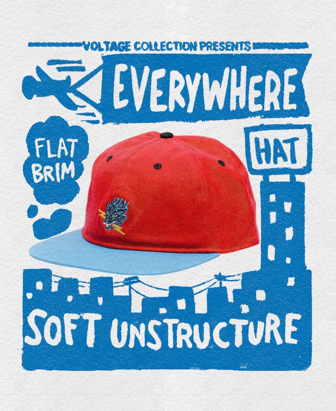 Instagram post: Illustrated city world reinforces everywhere message