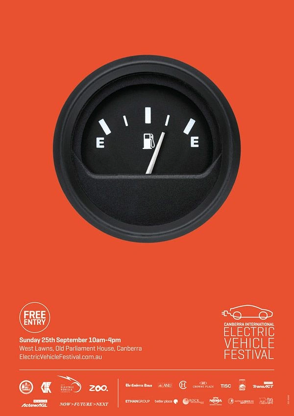 Automotive creative ad: Car fuel gauge with E on both ends