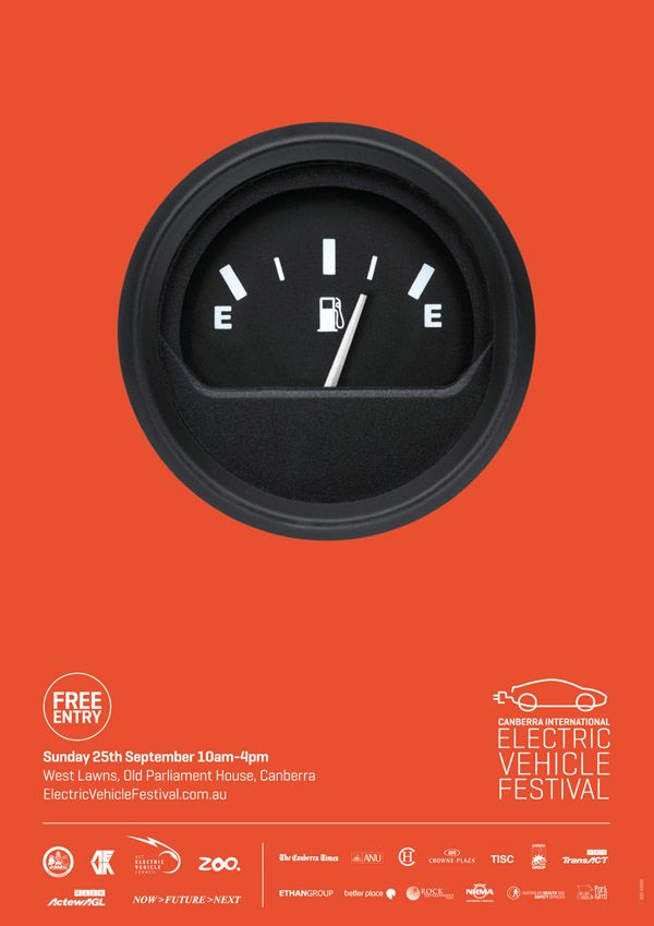 Poster: Car fuel gauge with E on both ends